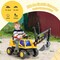 Black - Yellow Ride-On Bulldozer Toy for Kids with Front Digger Shovel